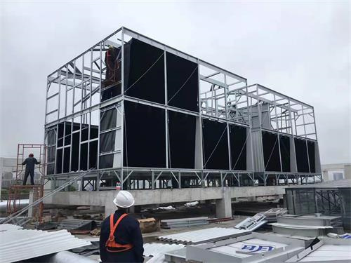 風筒的漂流水對開式冷卻塔的影響